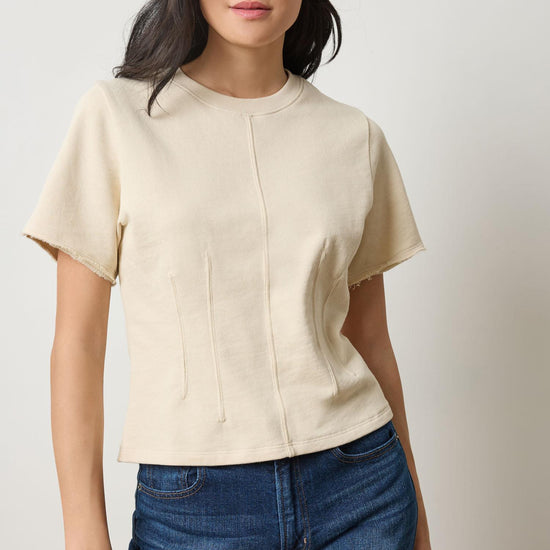 Darted Elbow Sleeve Womens Top Muslin A1
