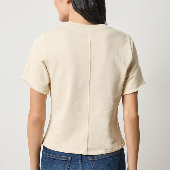 Darted Elbow Sleeve Womens Top Muslin A2