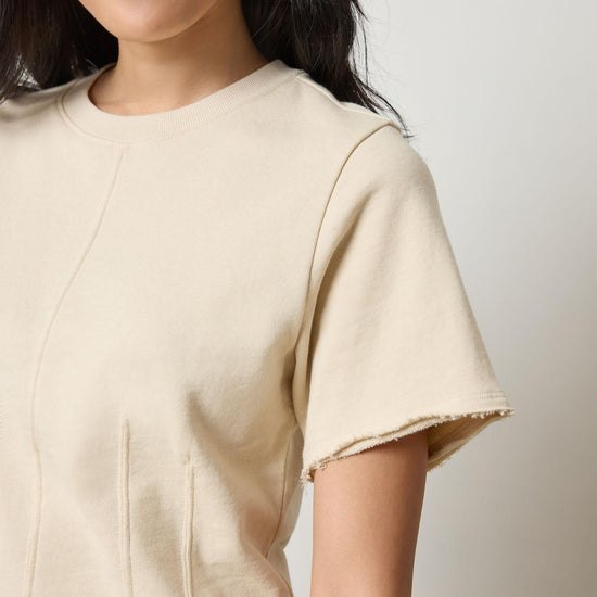 Darted Elbow Sleeve Womens Top Muslin A3