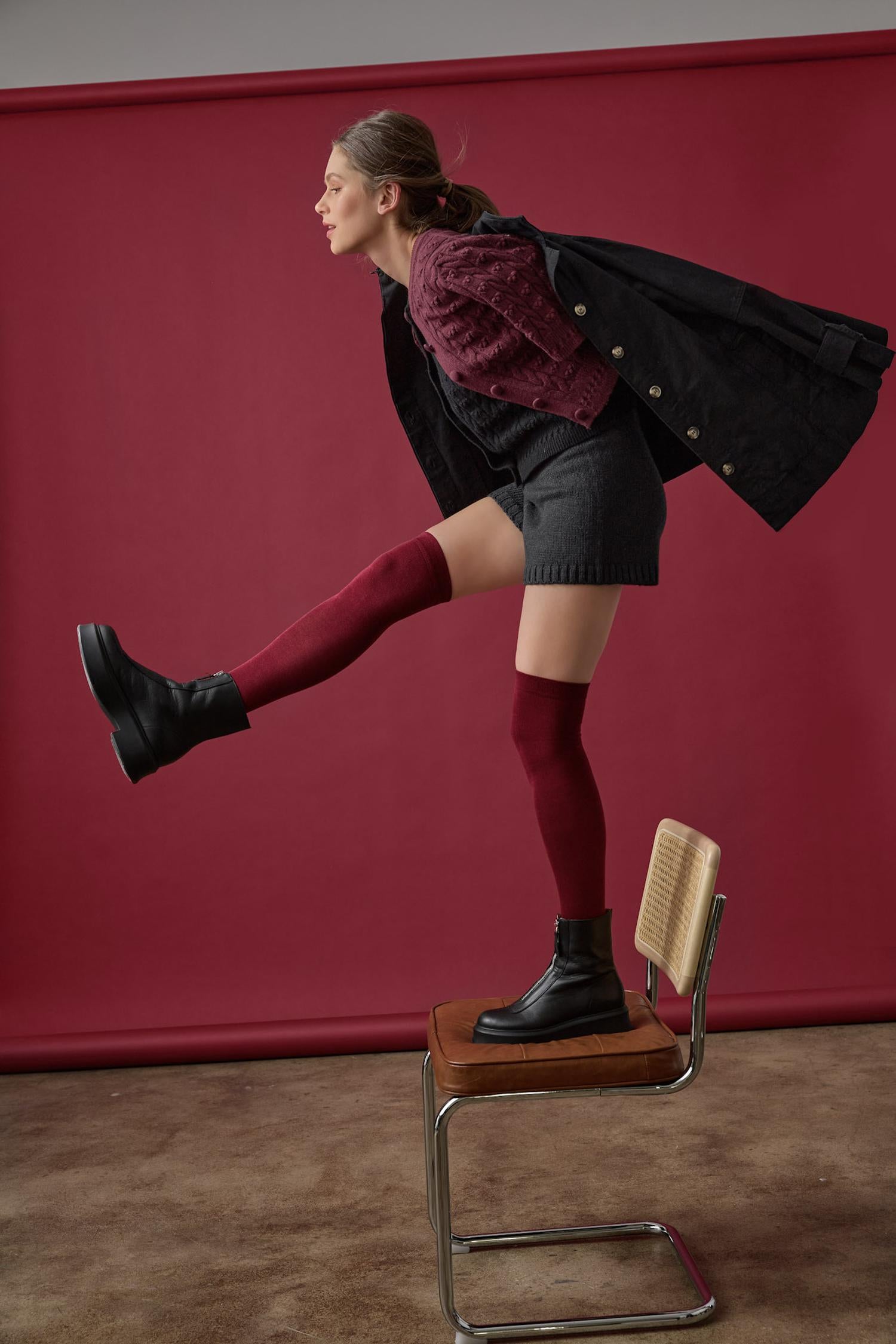Collared Twill Jacket in color Black Image C0