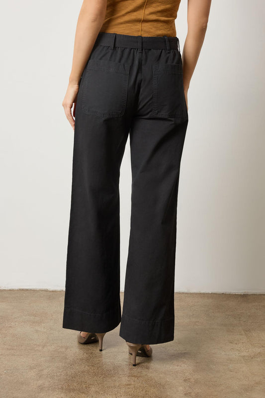 Slant Pocket Twill Pant in color Black Image A2