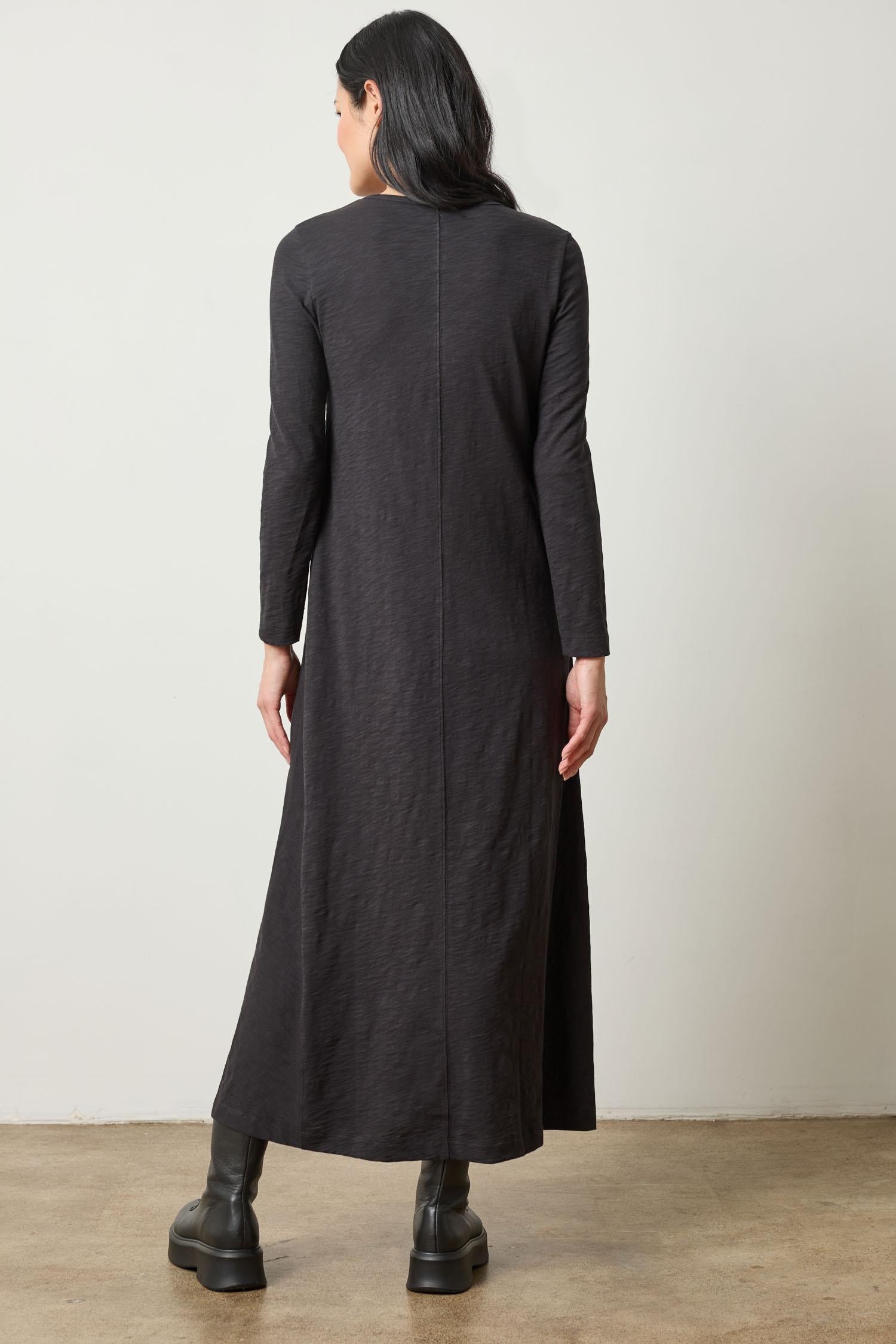 V-Neck Maxi Dress Womens Dress Black A2