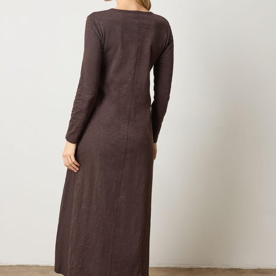 V-Neck Maxi Dress Womens Dress Espresso A2