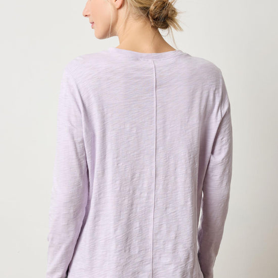 Long Sleeve Boyfriend Tee Womens Top Orchid A2