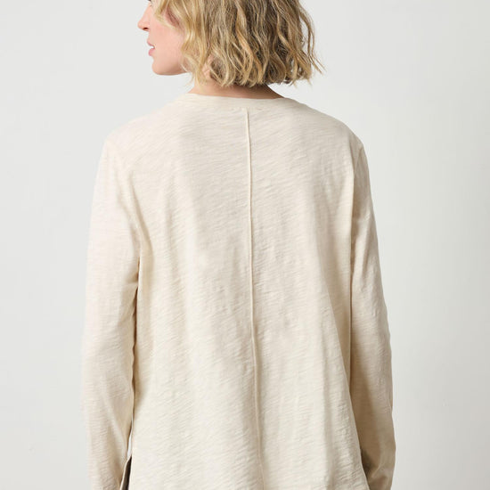 Long Sleeve Boyfriend Tee Womens Top Stone A2