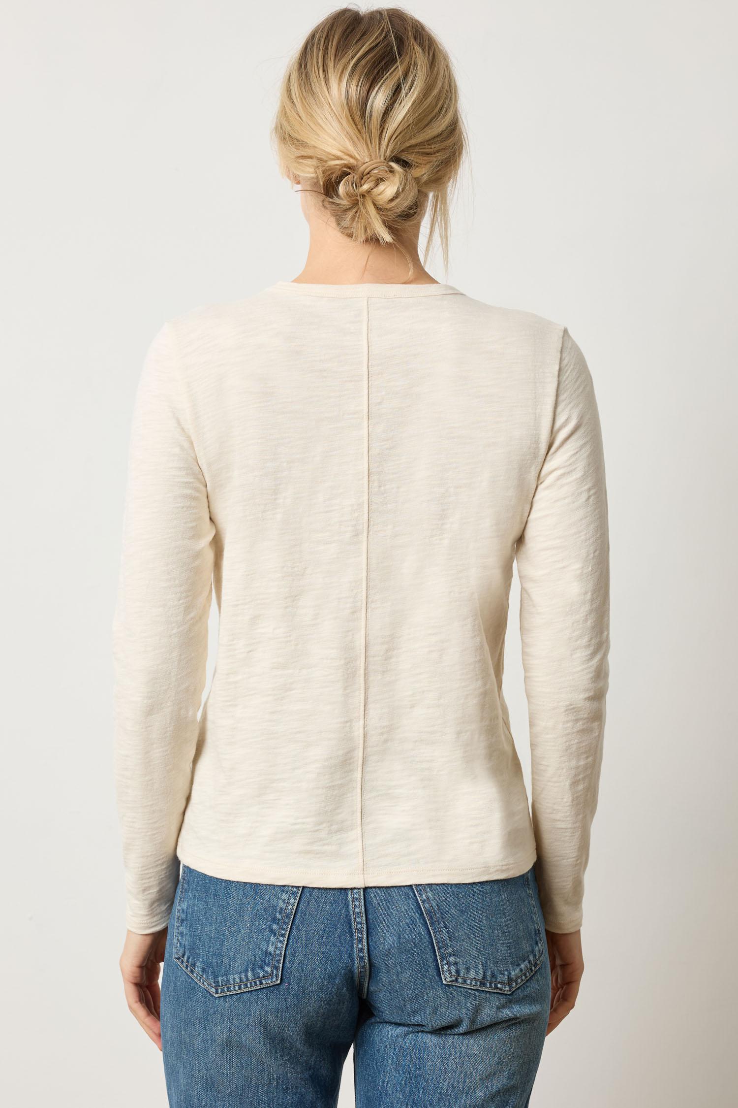 Long Sleeve Crewneck Womens Top Stone A2