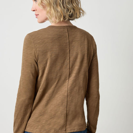 Long Sleeve Crewneck Womens Top Truffle A2
