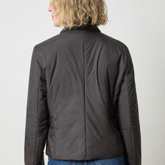Padded Blazer in color Black Image A2