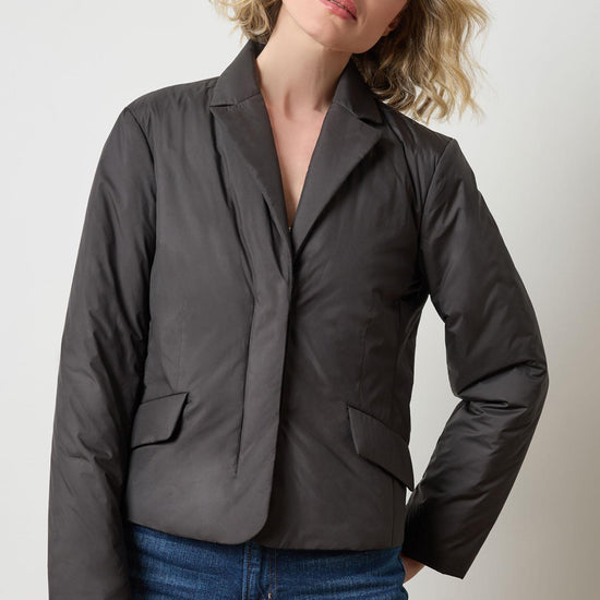 Padded Blazer in color Black Image A5