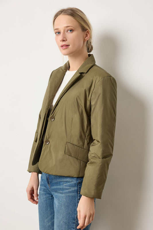 Padded Blazer in color Evergreen Image A1
