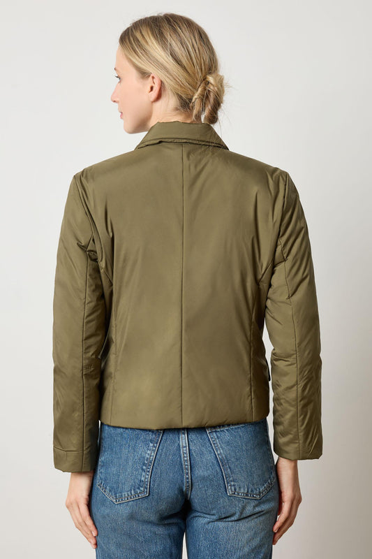 Padded Blazer in color Evergreen Image A2