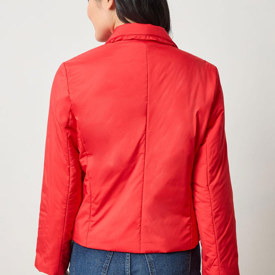 Padded Blazer in color Ruby Image A2