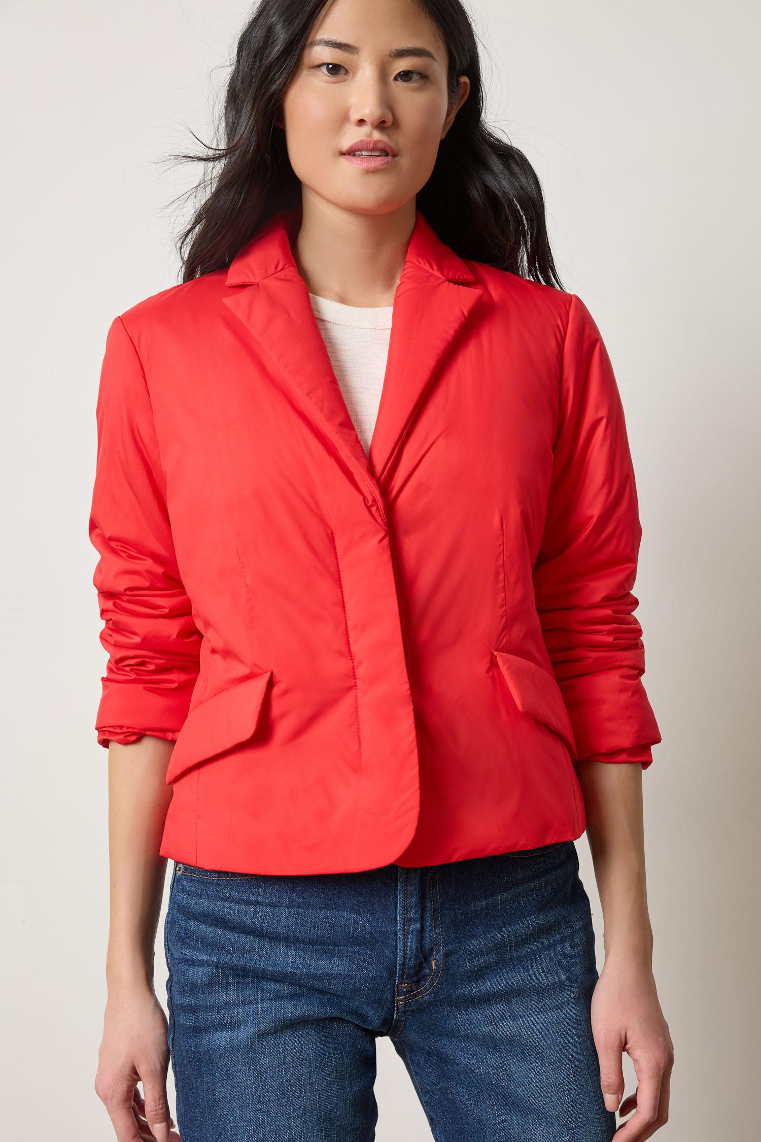 Padded Blazer in color Ruby Image A3
