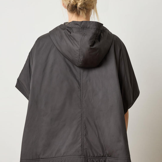 Hooded Poncho in color Black Image A2
