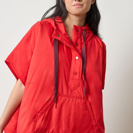 Hooded Poncho in color Ruby Image A1
