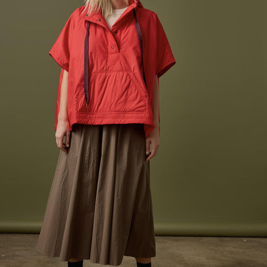 Hooded Poncho in color Ruby Image C1