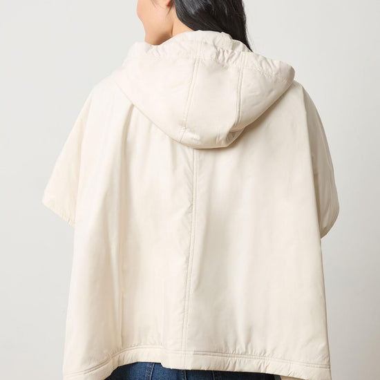 Hooded Poncho in color Talc Image A2