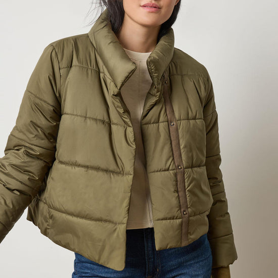 Knit Cuff Jacket in color Evergreen Image A1