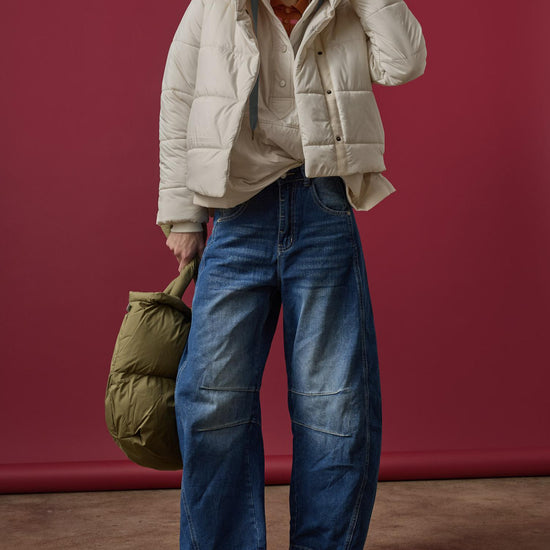 Knit Cuff Jacket in color Talc Image C0