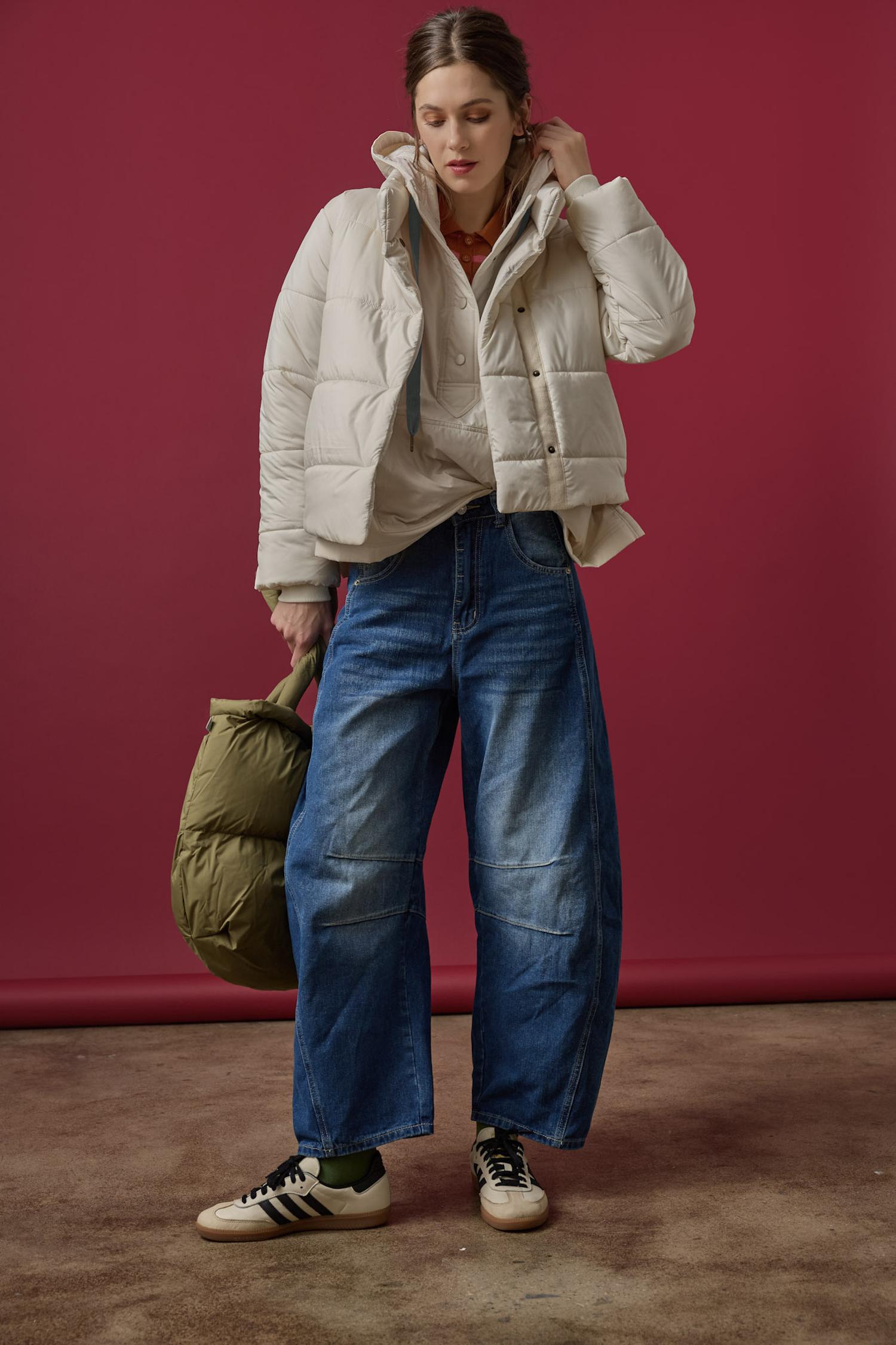 Knit Cuff Jacket in color Talc Image C0