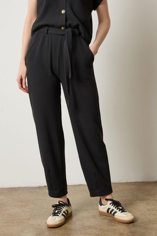 Belted Pant Womens Pant Black A1