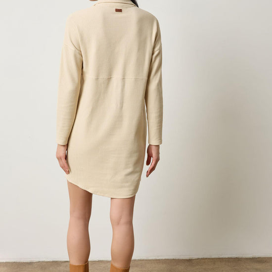 Split Neck Collared Dress Womens Dress Muslin A2