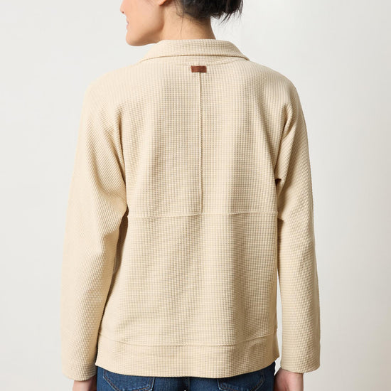 Dolman Half Zip Womens Top Muslin A2