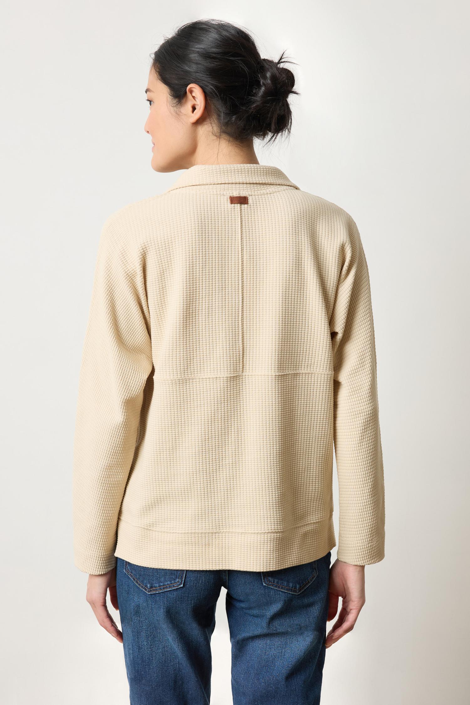 Dolman Half Zip Womens Top Muslin A2