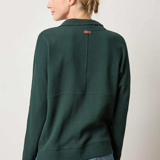 Dolman Half Zip Womens Top Spruce A2