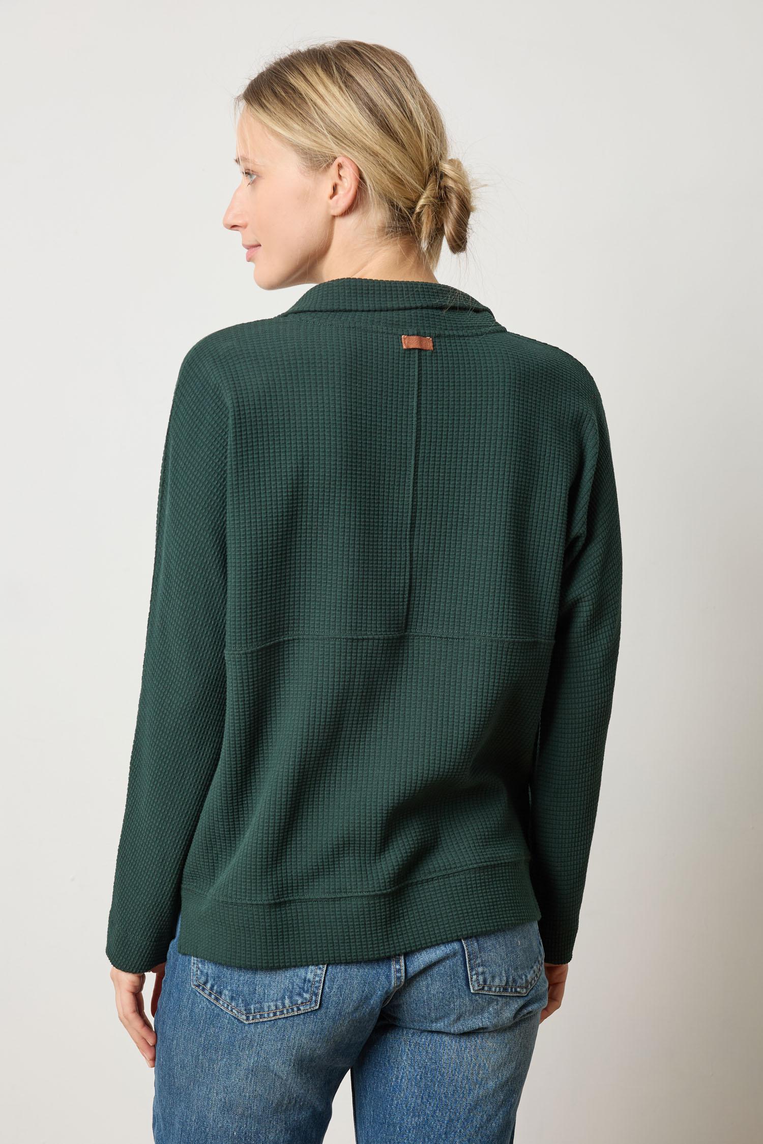 Dolman Half Zip Womens Top Spruce A2