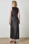 Satin Bias Maxi Dress Womens Dress Black A2