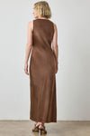 Satin Bias Maxi Dress Womens Dress Chocolate A2