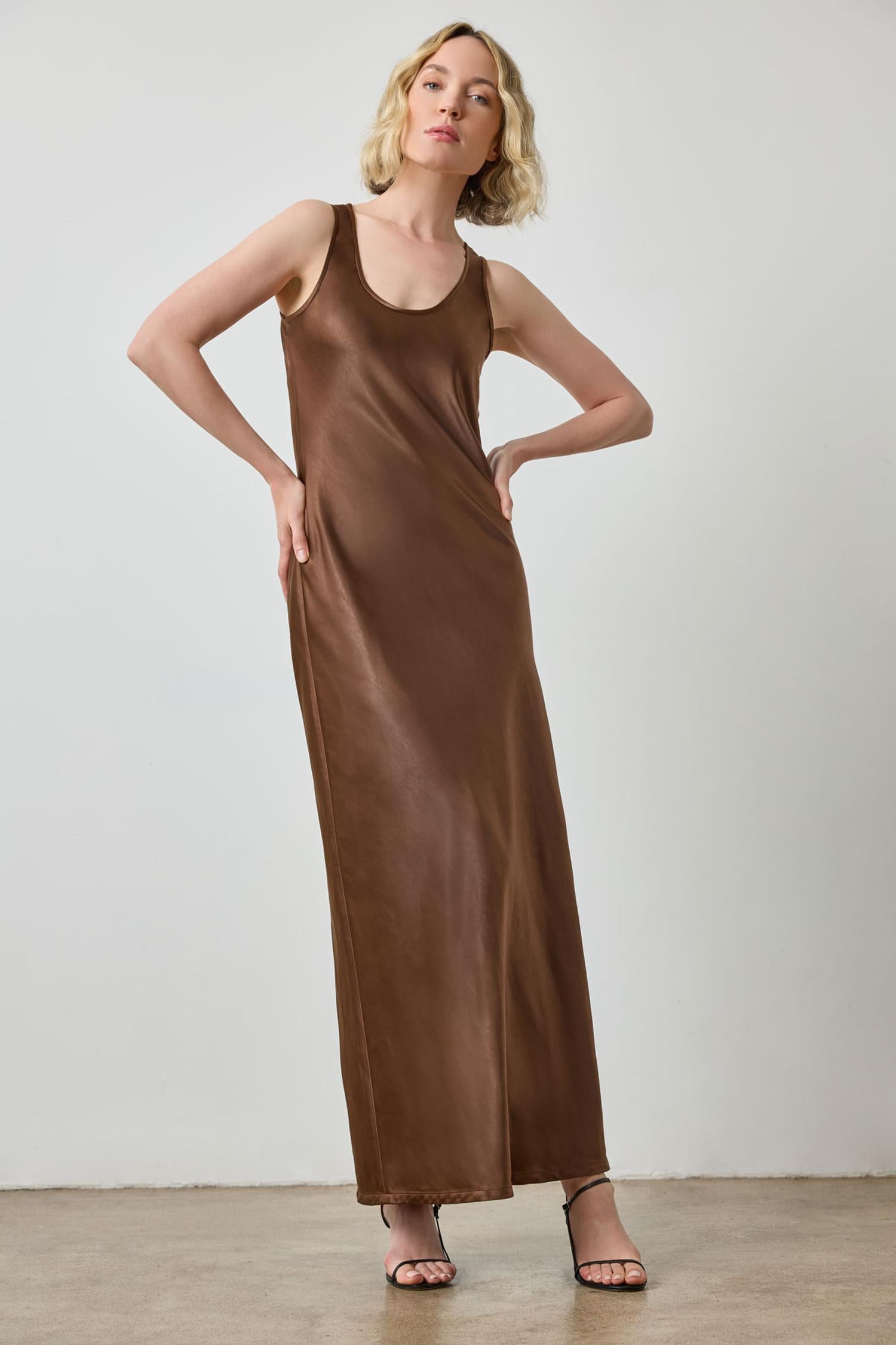 bias satin dress Elspeth Red Satin Bias Slip Maxi Dress