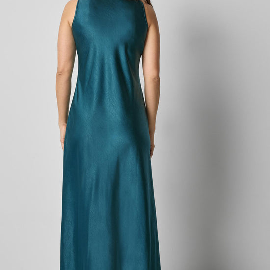 Satin Bias Maxi Dress in color Neptune Image A2