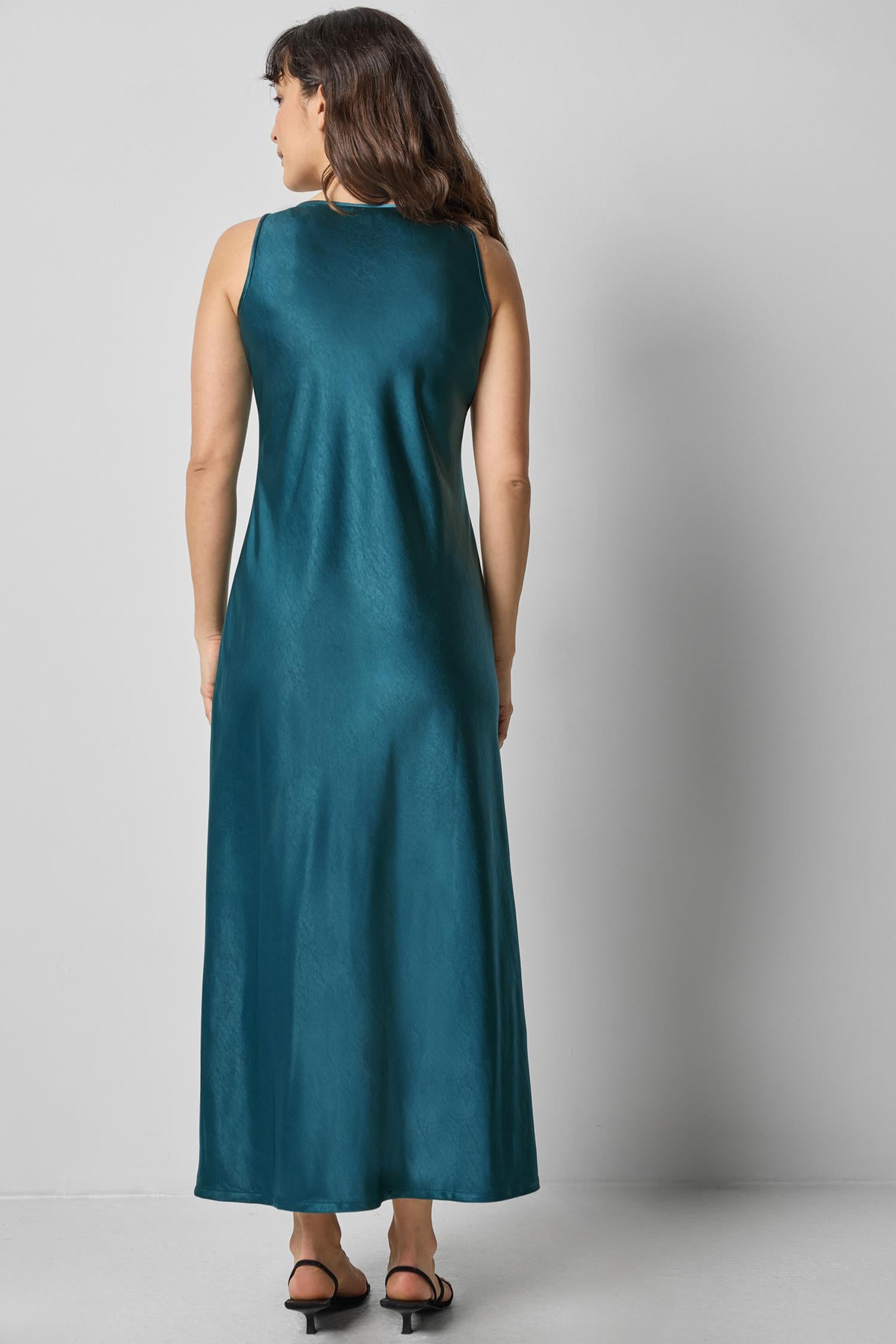 lalia satin maxi dress Laria Yellow Satin Formal Maxi Dress - 4