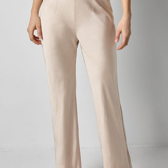 Satin Clean Front Pant in color Angora Image A1