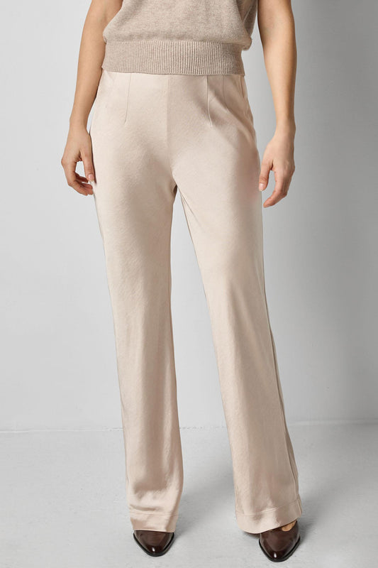 Satin Clean Front Pant in color Angora Image A1