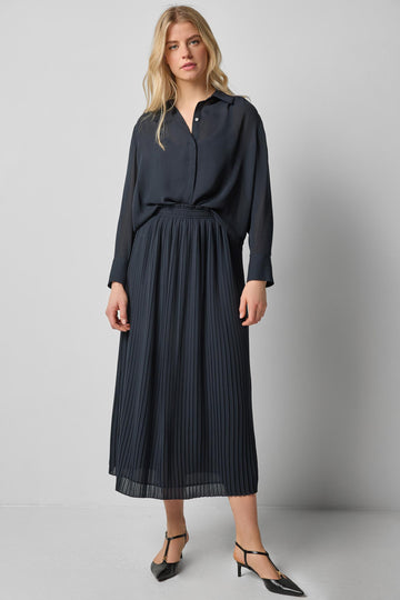 Collared Button Down Womens Top Black A0