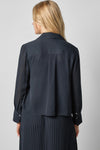 Collared Button Down Womens Top Black A4