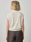 Cap Sleeve Mock Womens Top Snow A2