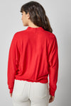 Shawl Collar Wedge Top Womens Top Cherry A2