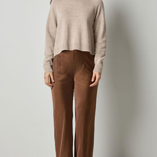 Pleat Back Raglan Sweater in color Wheat Image A0