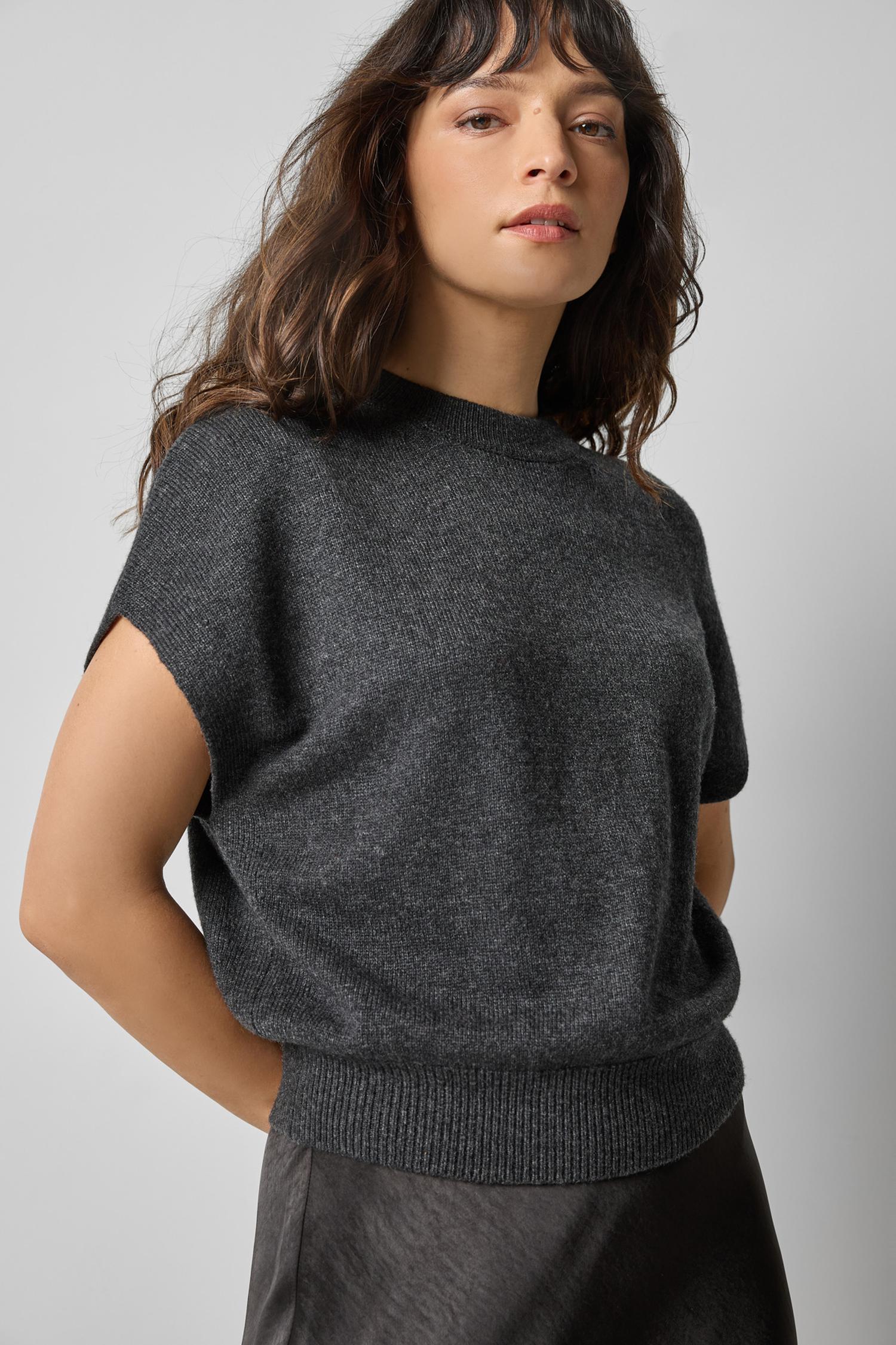 エルフォルド ＣＥＮＴＥＲ　ＤＲＡＰＥ　ＰＵＬＬＯＶＥＲ JULES CASHMERE DRAPED PULLOVER in ECRU | ALICE + OLIVIA
