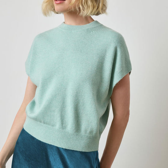 Banded Bottom Wedge Sweater in color Frost Image A1