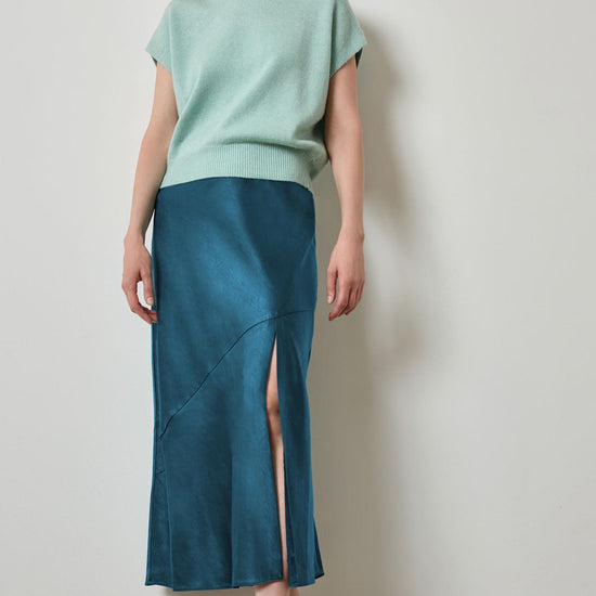 Banded Bottom Wedge Sweater in color Frost Image A3