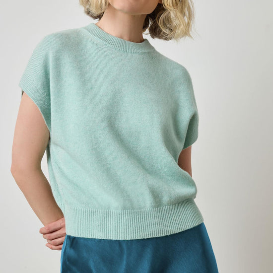 Banded Bottom Wedge Sweater in color Frost Image A4