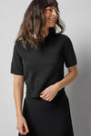 Short Sleeve Sparkle Sweater Womens Sweater Black Sparkle A1