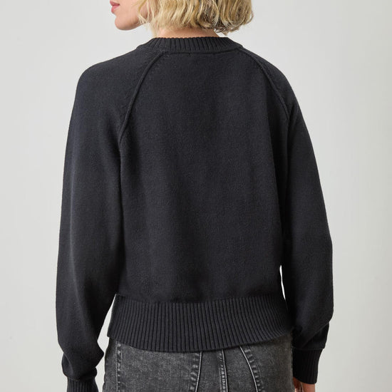 Raglan Sleeve Pullover in color Black Image A2