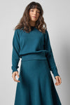 Raglan Sleeve Pullover Womens Sweater Deep Sea A1