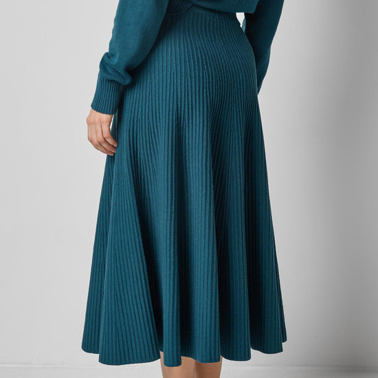 Flared Knit Skirt in color Deep Sea Image A2
